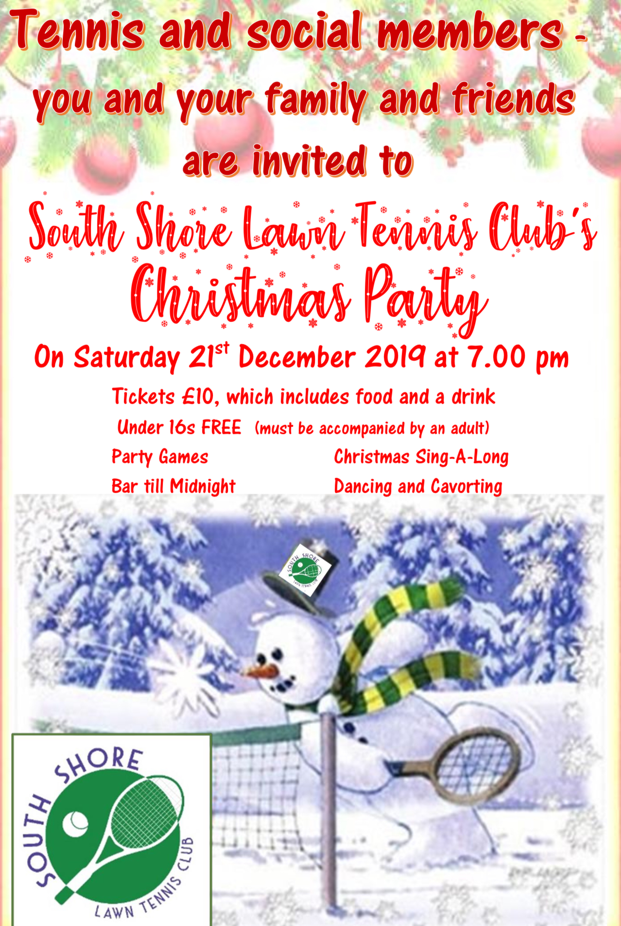 South Shore Lawn Tennis Club Social